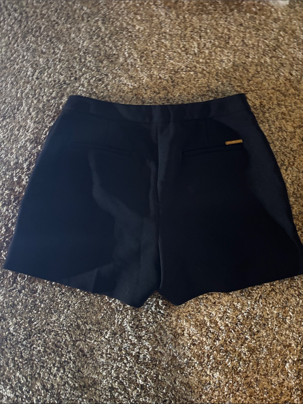 MICHAEL Michael Kors Black High-Rise Pleated Dress Shorts - Picture 9 of 9